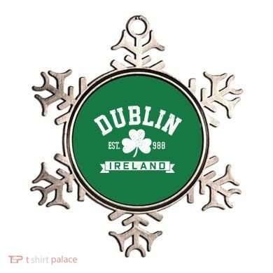Dublin Ireland Est 988 Clover Leaf Shamrock St Patricks Day Gift Ornament