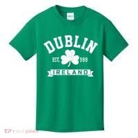 Dublin Ireland Est 988 Clover Leaf Shamrock St Patricks Day Gift Kids T-Shirt thumb 0