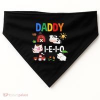 Daddy I E I O Farm Party 3rd Birthday USA-Made Doggie Bandana thumb 0