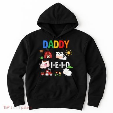 Daddy I E I O Farm Party 3rd Birthday Hoodie