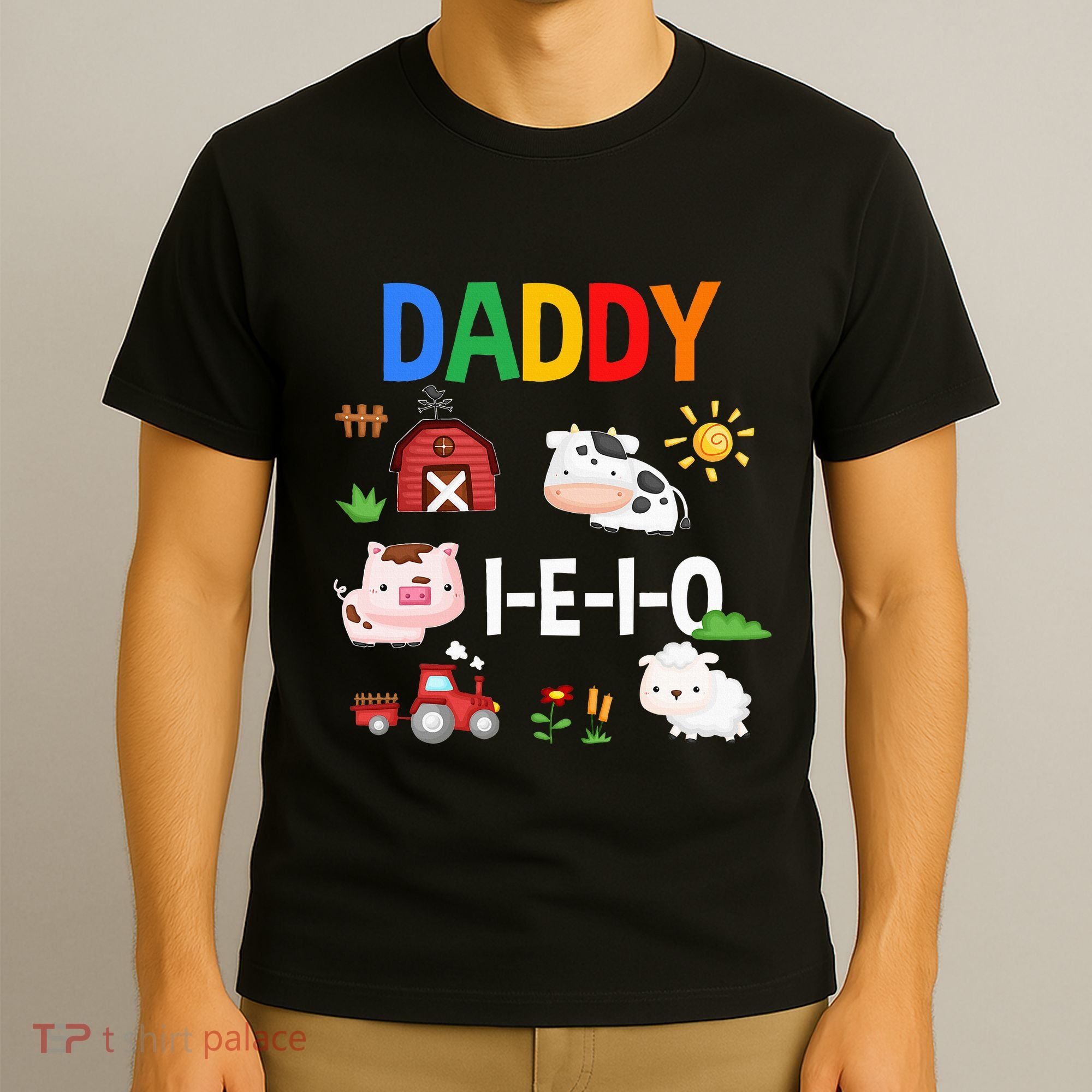 Daddy I E I O Farm Party 3rd Birthday T-Shirt