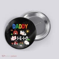 Daddy I E I O Farm Party 3rd Birthday Button thumb 0