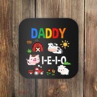 Daddy I E I O Farm Party 3rd Birthday Coaster thumb 0