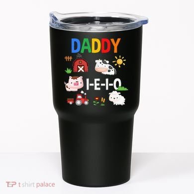 Daddy I E I O Farm Party 3rd Birthday Tumbler