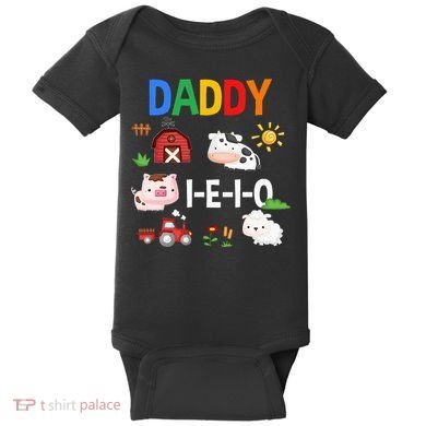 Daddy I E I O Farm Party 3rd Birthday Baby Bodysuit