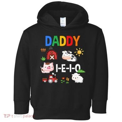 Daddy I E I O Farm Party 3rd Birthday Toddler Hoodie