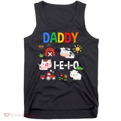 Daddy I E I O Farm Party 3rd Birthday Tank Top