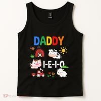 Daddy I E I O Farm Party 3rd Birthday Tank Top thumb 2