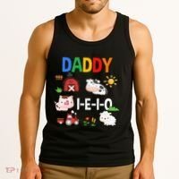Daddy I E I O Farm Party 3rd Birthday Tank Top thumb 3