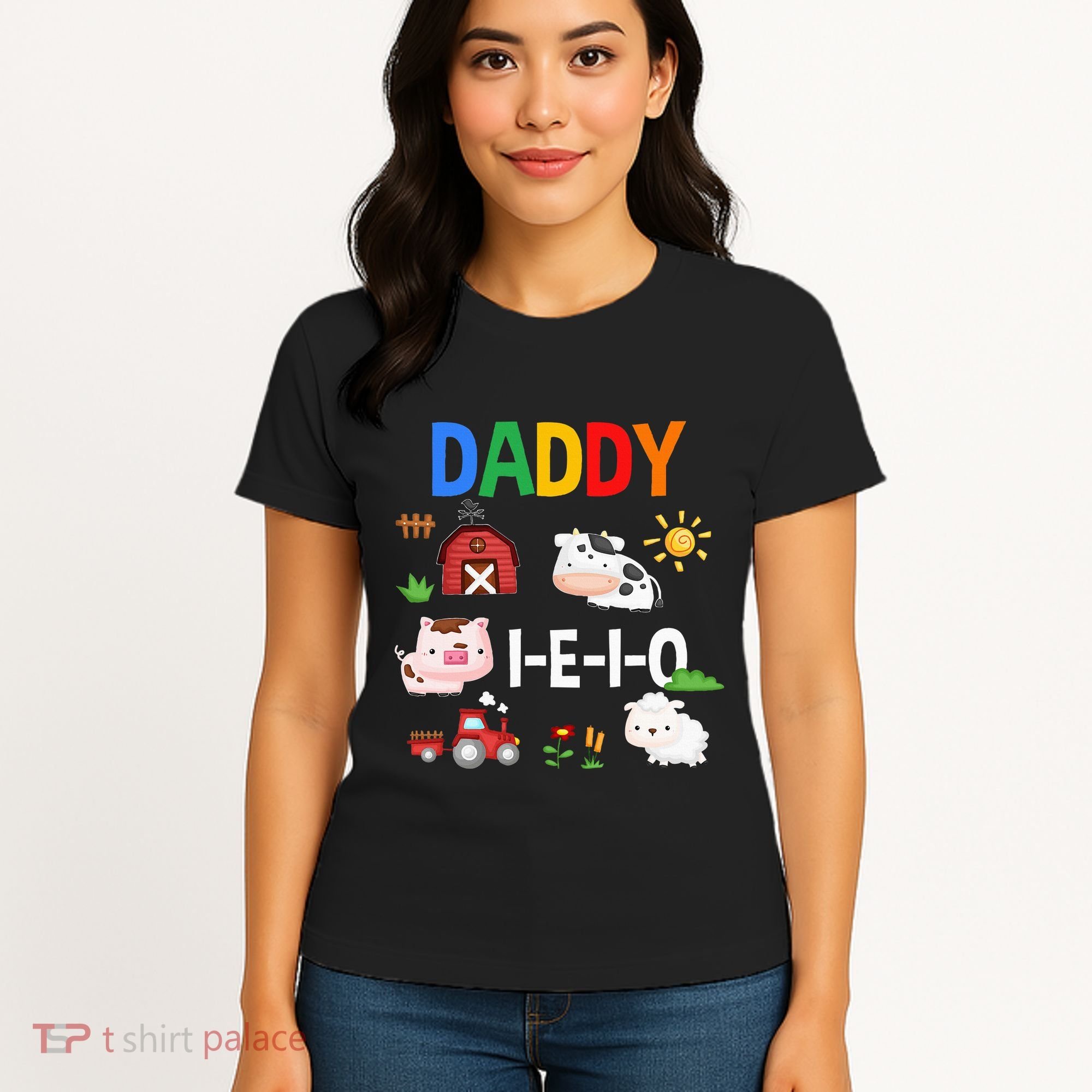 Daddy I E I O Farm Party 3rd Birthday Women's T-Shirt