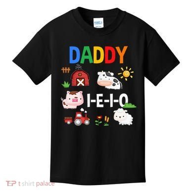 Daddy I E I O Farm Party 3rd Birthday Kids T-Shirt