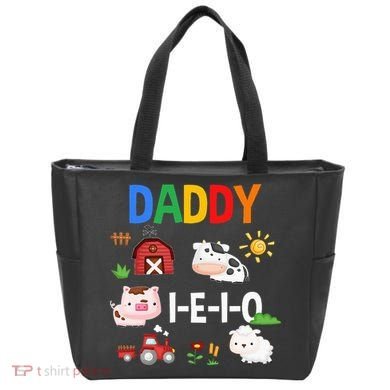 Daddy I E I O Farm Party 3rd Birthday Tote Bag