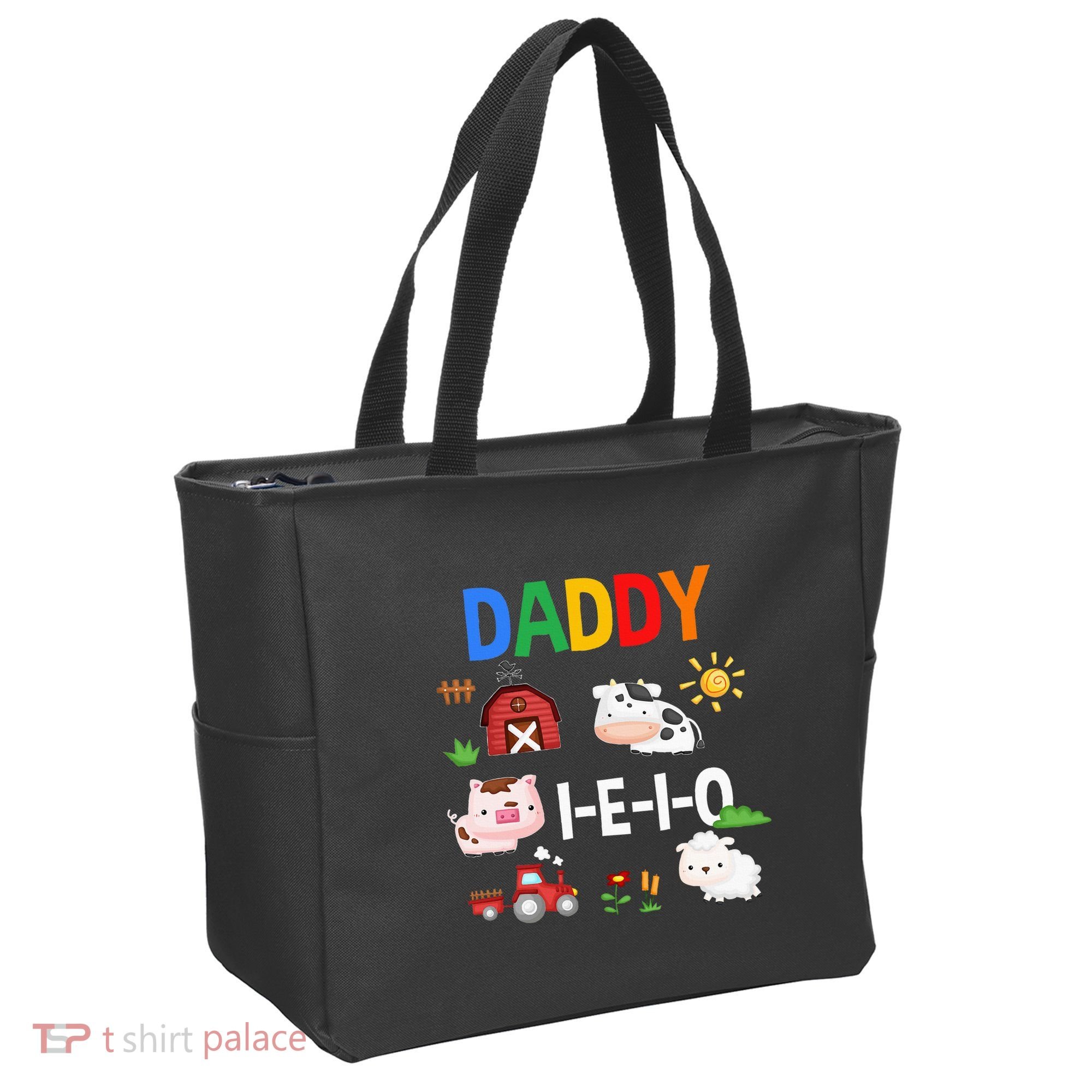 Daddy I E I O Farm Party 3rd Birthday Tote Bag