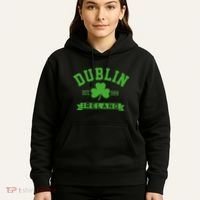 Dublin Ireland Est 988 Clover Leaf Shamrock St. Patricks Day Hoodie thumb 5