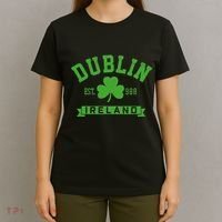Dublin Ireland Est 988 Clover Leaf Shamrock St. Patricks Day T-Shirt thumb 4