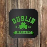 Dublin Ireland Est 988 Clover Leaf Shamrock St. Patricks Day Coaster thumb 0
