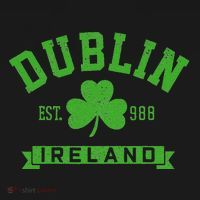 Dublin Ireland Est 988 Clover Leaf Shamrock St. Patricks Day Mousepad thumb 1
