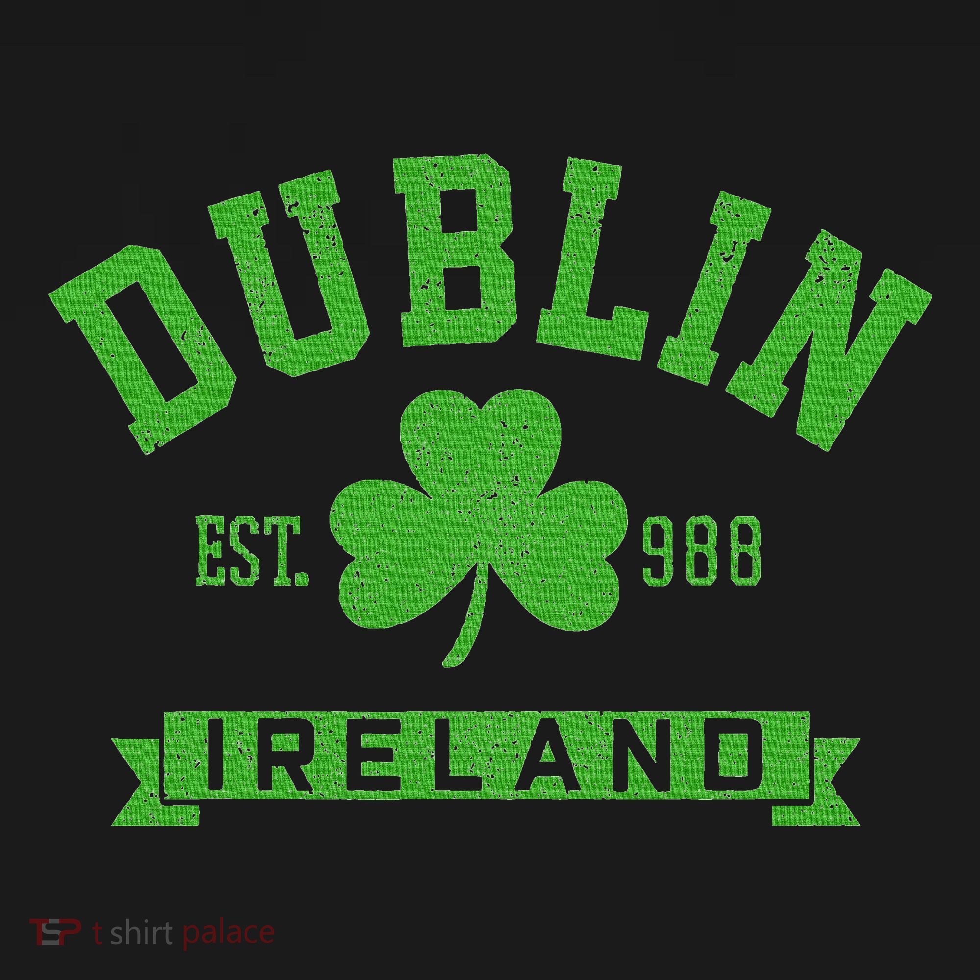 Dublin Ireland Est 988 Clover Leaf Shamrock St. Patricks Day Mousepad