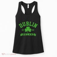 Dublin Ireland Est 988 Clover Leaf Shamrock St. Patricks Day Women's Tank Top thumb 0
