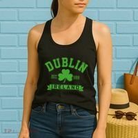 Dublin Ireland Est 988 Clover Leaf Shamrock St. Patricks Day Women's Tank Top thumb 2