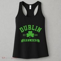 Dublin Ireland Est 988 Clover Leaf Shamrock St. Patricks Day Women's Tank Top thumb 3