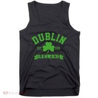 Dublin Ireland Est 988 Clover Leaf Shamrock St. Patricks Day Tank Top thumb 0