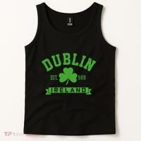 Dublin Ireland Est 988 Clover Leaf Shamrock St. Patricks Day Tank Top thumb 2