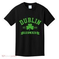 Dublin Ireland Est 988 Clover Leaf Shamrock St. Patricks Day Kids T-Shirt thumb 0