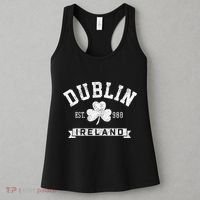 Dublin Ireland Est 988 Shamrock St. Patricks Day Women's Tank Top thumb 3