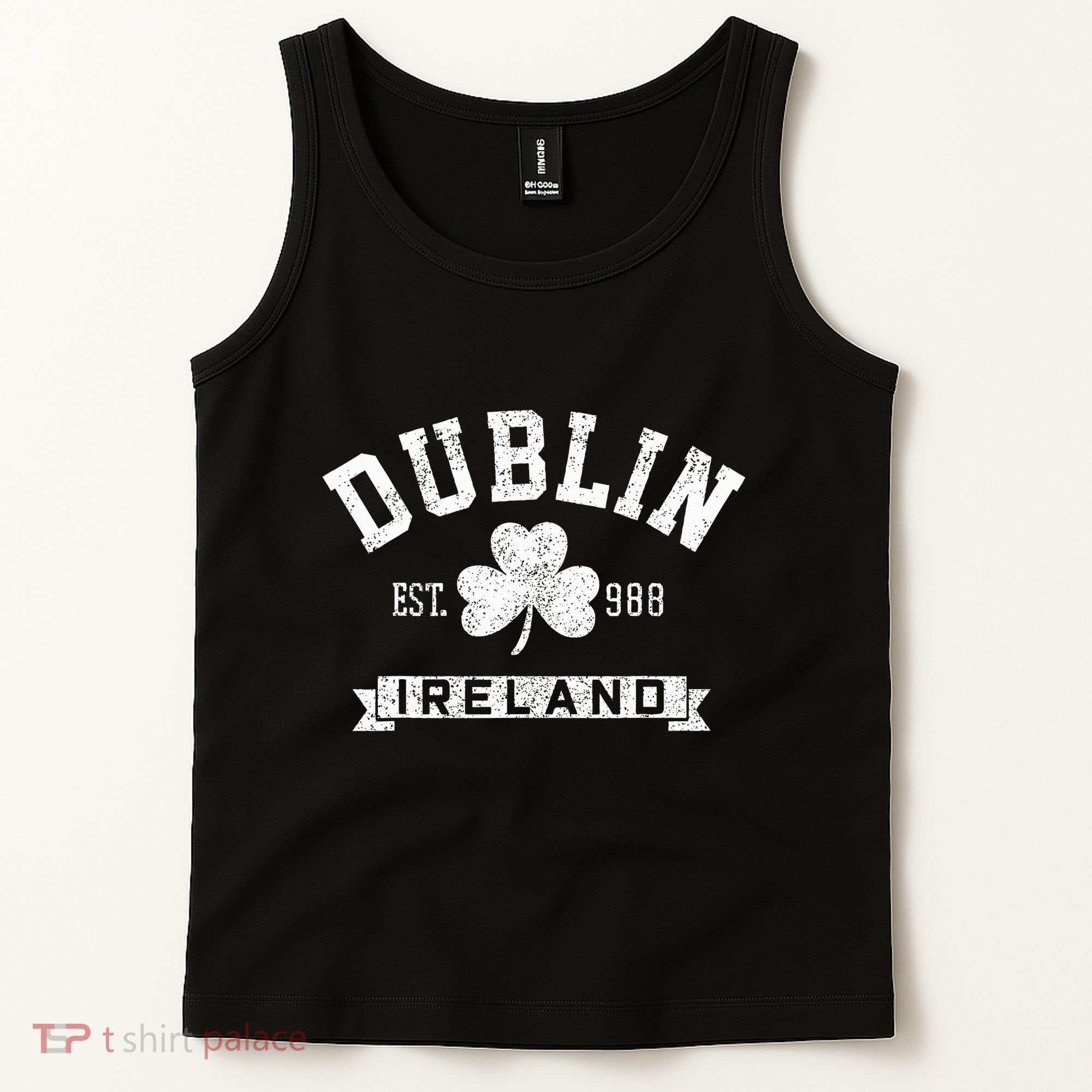 Dublin Ireland Est 988 Shamrock St. Patricks Day Tank Top