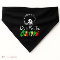 Do It For The Culture Junenth Afro Queen Black History Gift USA-Made Doggie Bandana thumb 0