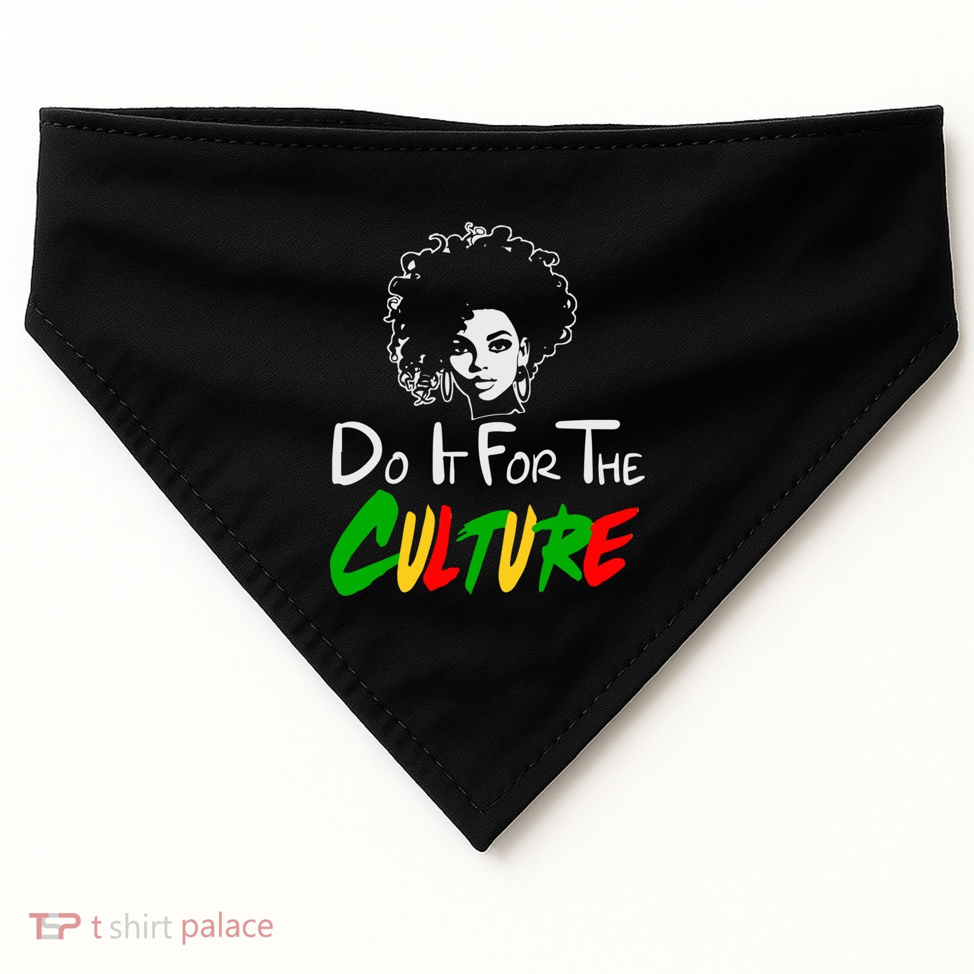 Do It For The Culture Junenth Afro Queen Black History Gift USA-Made Doggie Bandana