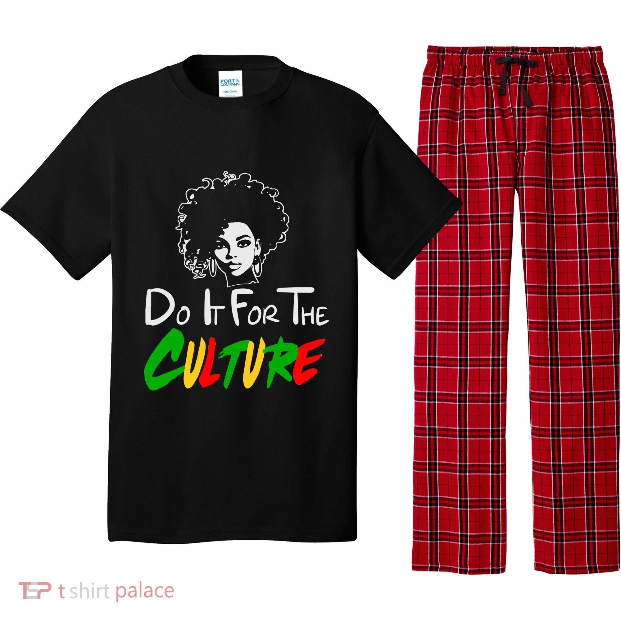 Do It For The Culture Junenth Afro Queen Black History Gift Pajama Set