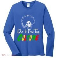 Do It For The Culture Junenth Afro Queen Black History Gift Women's Long Sleeve Shirt thumb 0