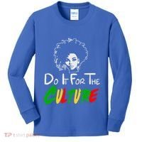 Do It For The Culture Junenth Afro Queen Black History Gift Kids Long Sleeve Shirt thumb 0