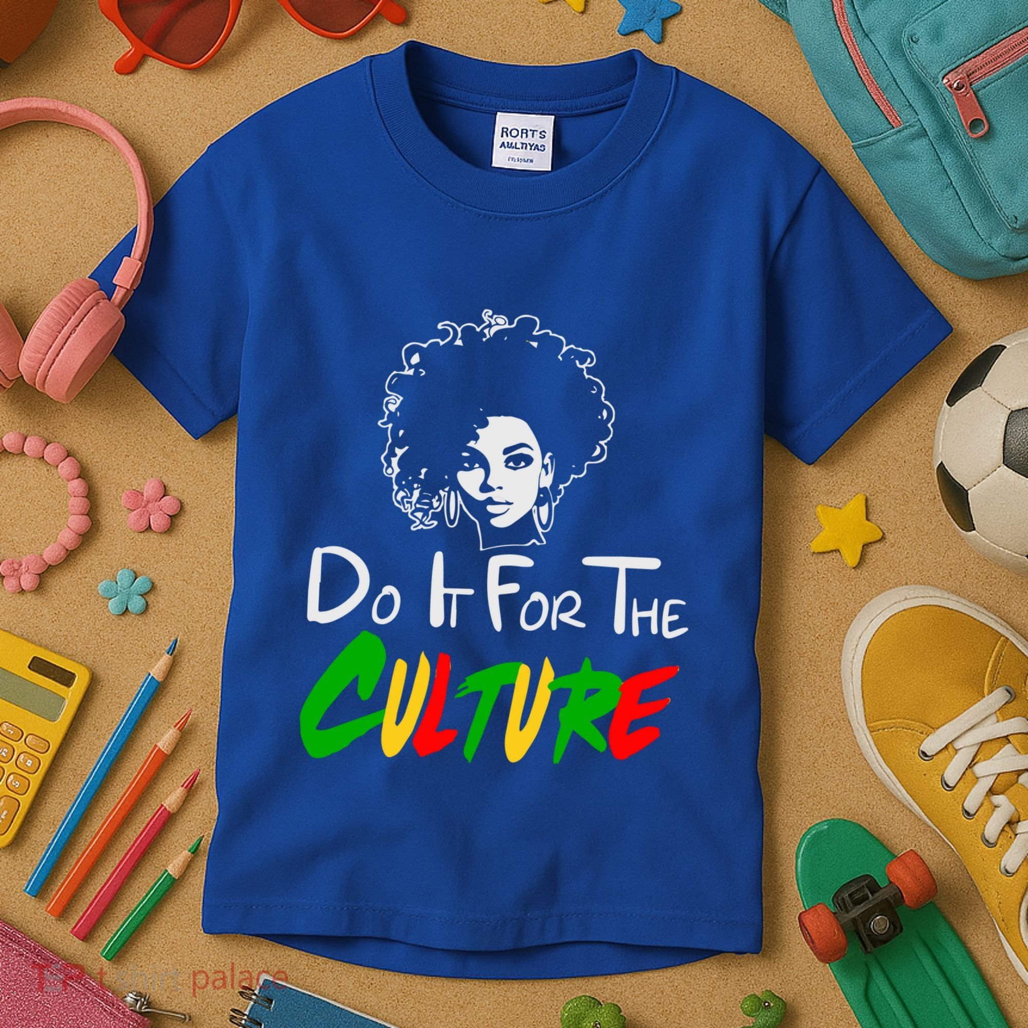 Do It For The Culture Junenth Afro Queen Black History Gift Kids T-Shirt