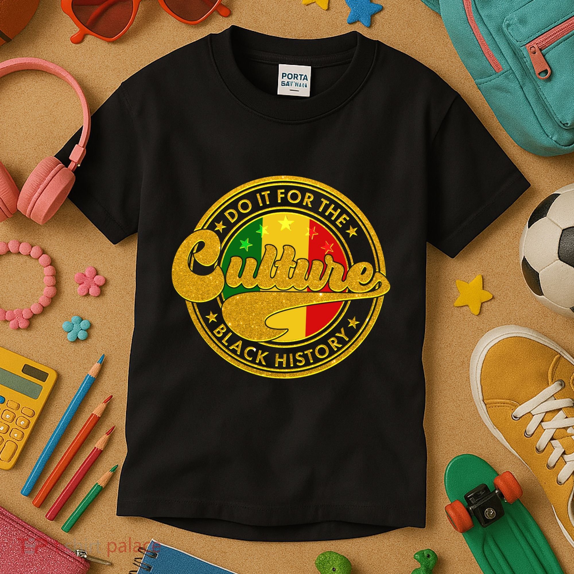 Do It For The Culture Black History Emblem Kids T-Shirt