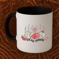 Dead Inside Funny Valentine Gift For Valentine Day Coffee Mug thumb 2