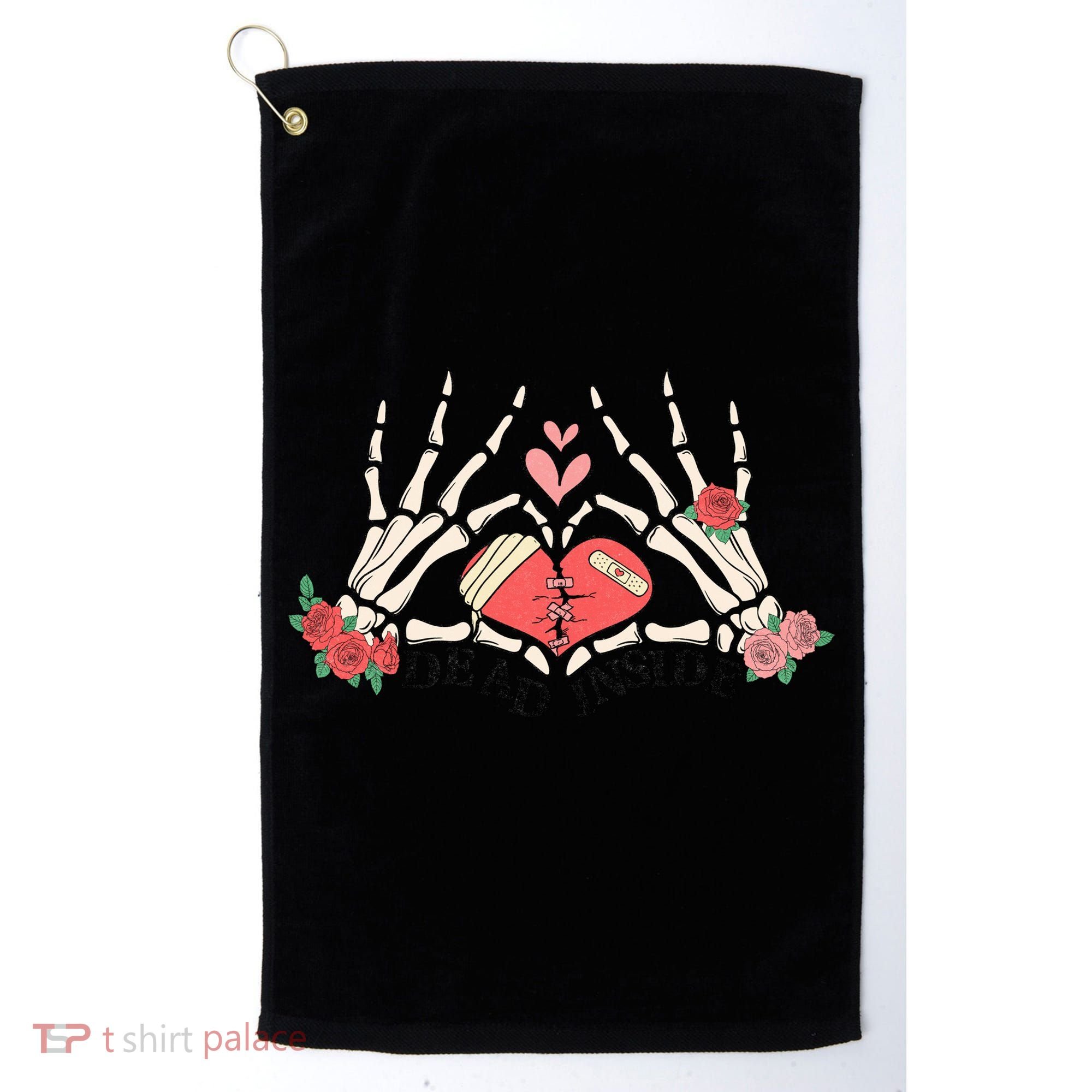 Dead Inside Funny Valentine Gift For Valentine Day Golf Towel