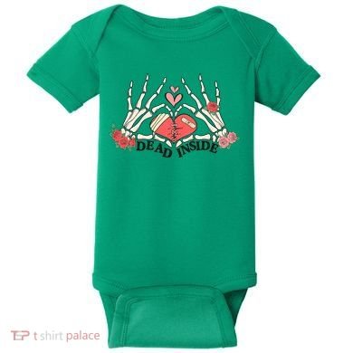 Dead Inside Funny Valentine Gift For Valentine Day Baby Bodysuit