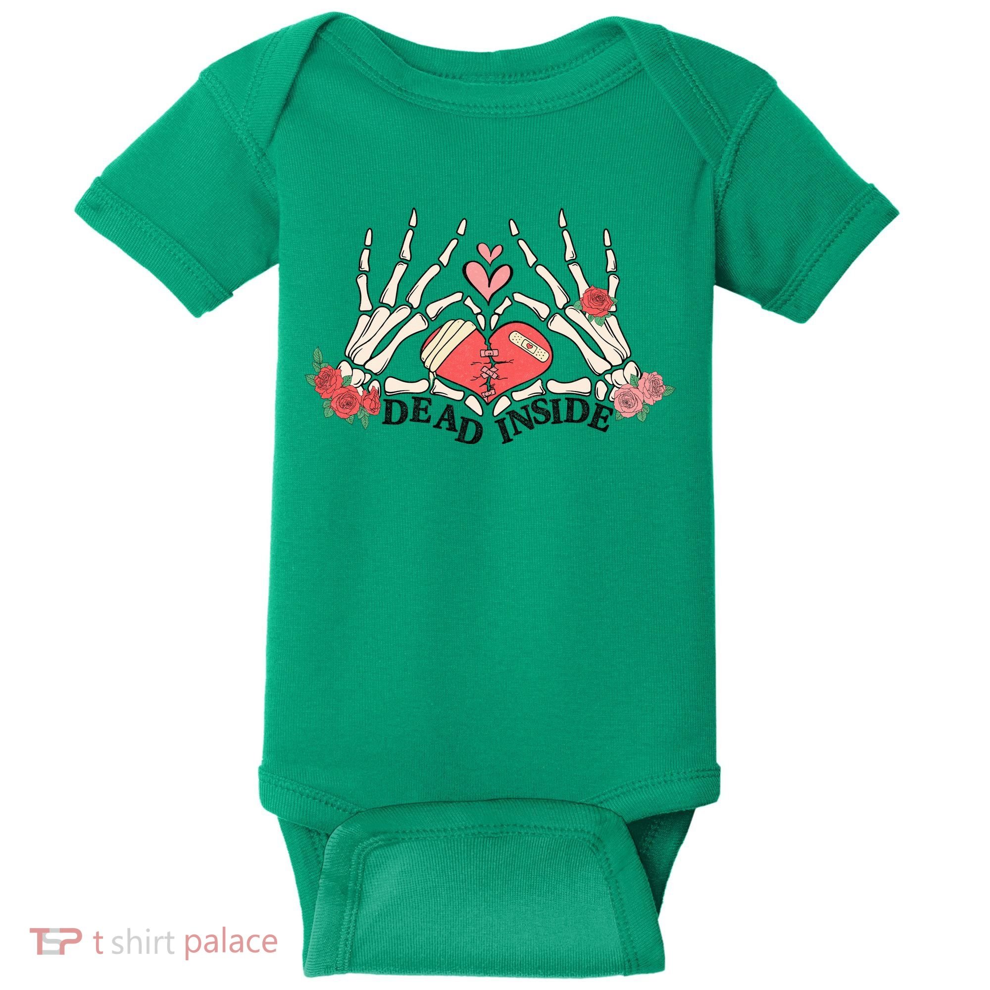 Dead Inside Funny Valentine Gift For Valentine Day Baby Bodysuit
