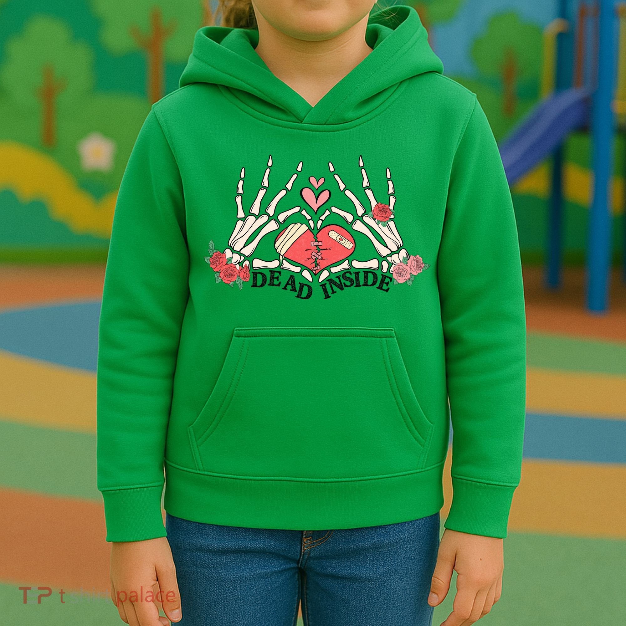 Dead Inside Funny Valentine Gift For Valentine Day Kids Hoodie