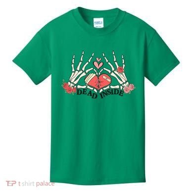 Dead Inside Funny Valentine Gift For Valentine Day Kids T-Shirt