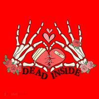 Dead Inside Funny Valentine Gift For Valentine Day Santa Hat thumb 1
