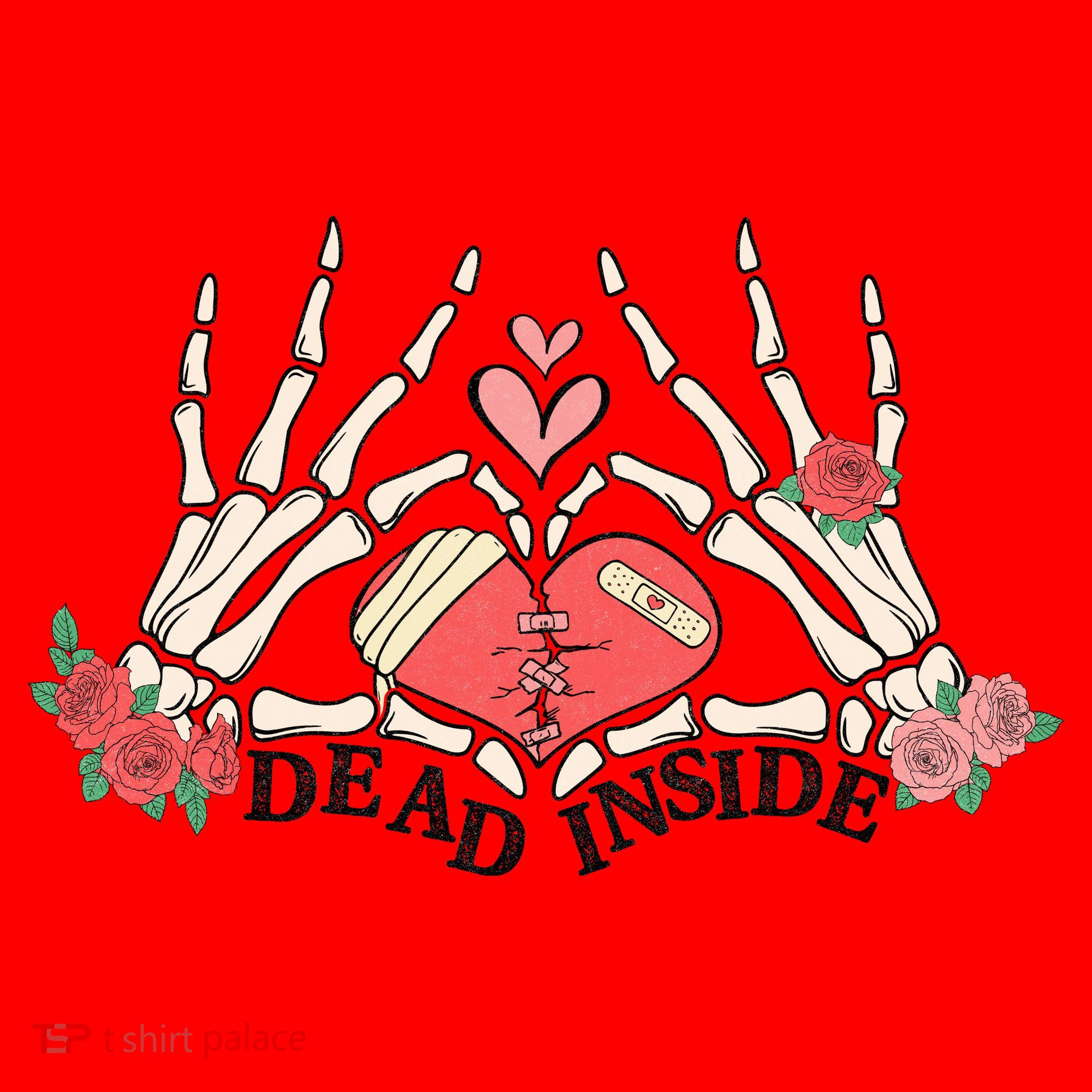 Dead Inside Funny Valentine Gift For Valentine Day Santa Hat