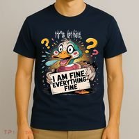 Duck IT'S FINE I'M FINE EVERYTHING IS FINE  T-Shirt thumb 3