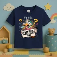 Duck IT'S FINE I'M FINE EVERYTHING IS FINE  Toddler T-Shirt thumb 3