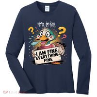 Duck IT'S FINE I'M FINE EVERYTHING IS FINE  Women's Long Sleeve Shirt thumb 0