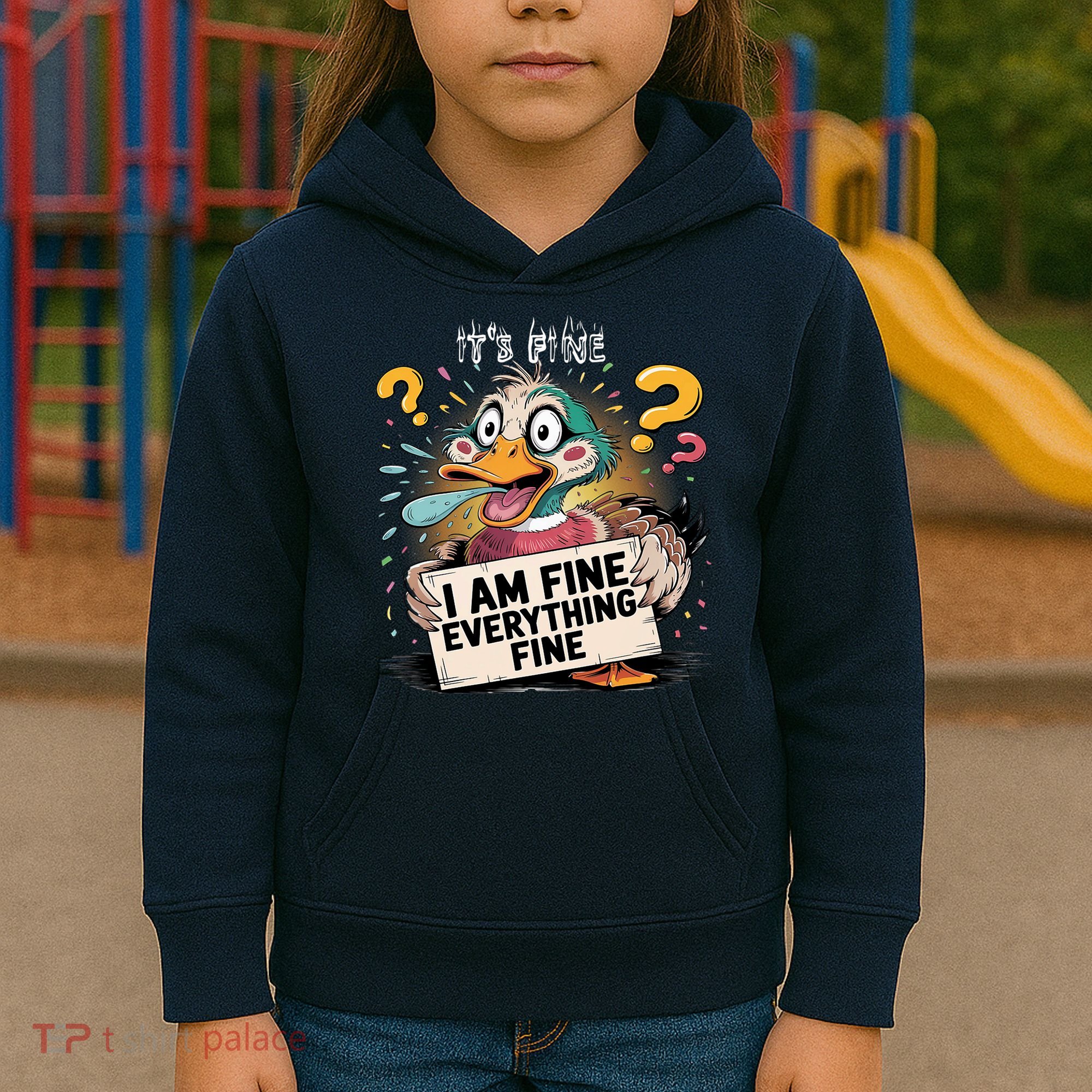 Duck IT'S FINE I'M FINE EVERYTHING IS FINE  Kids Hoodie