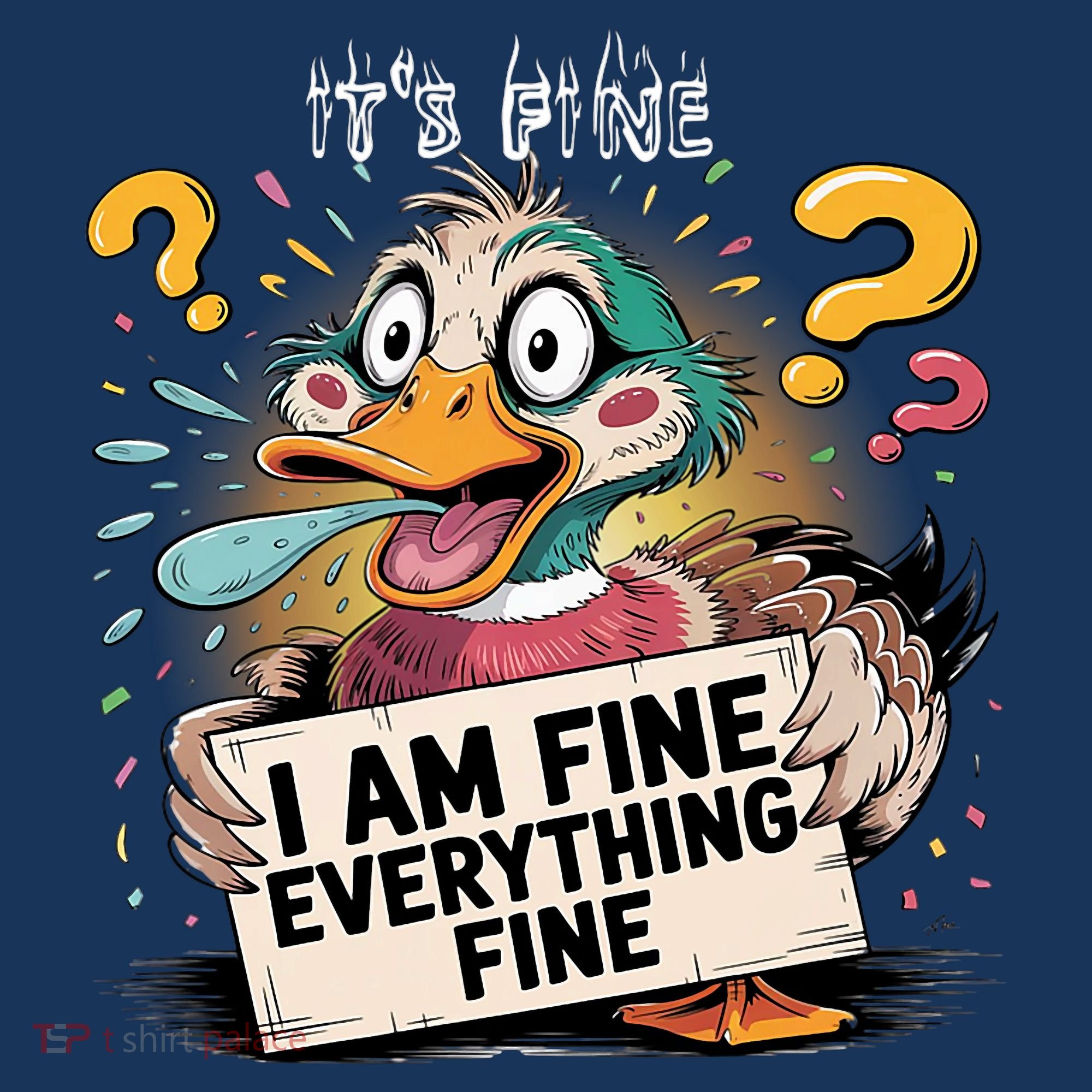 Duck IT'S FINE I'M FINE EVERYTHING IS FINE  Kids Hoodie